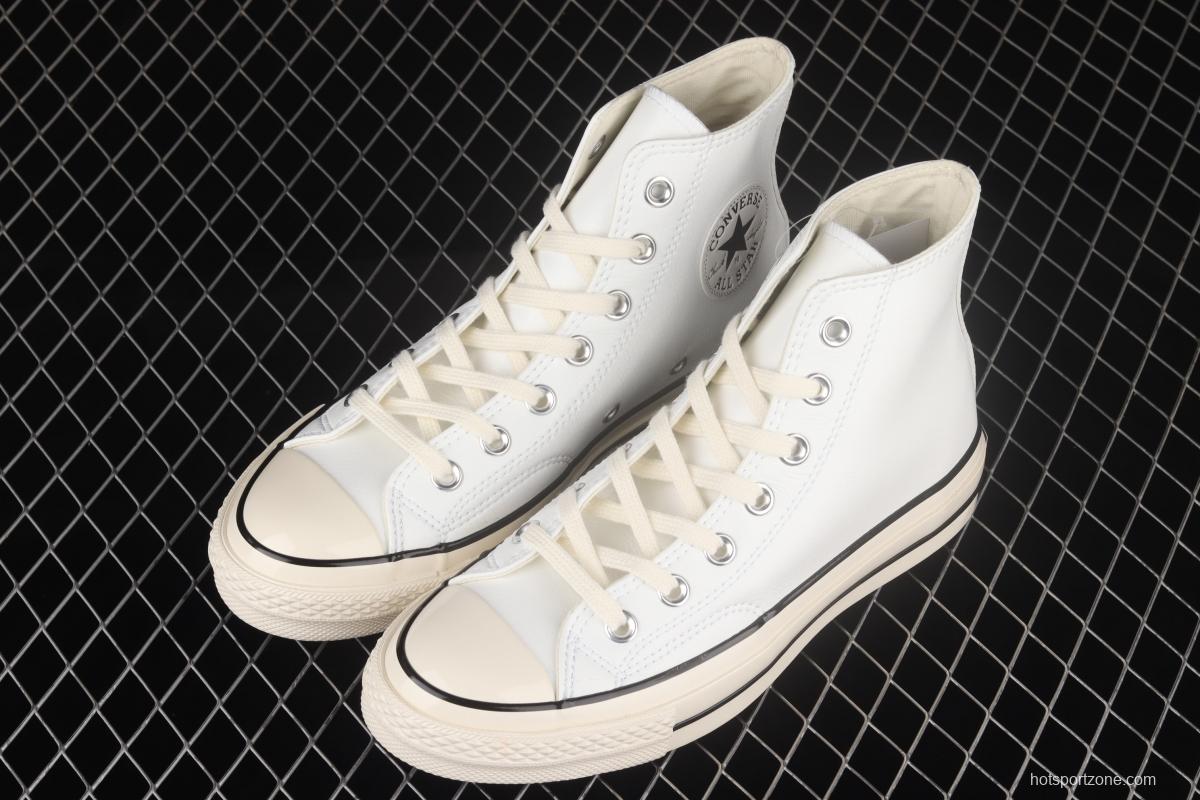 Converse Chuck 70 Converse white leather high-top casual board shoes 167064C