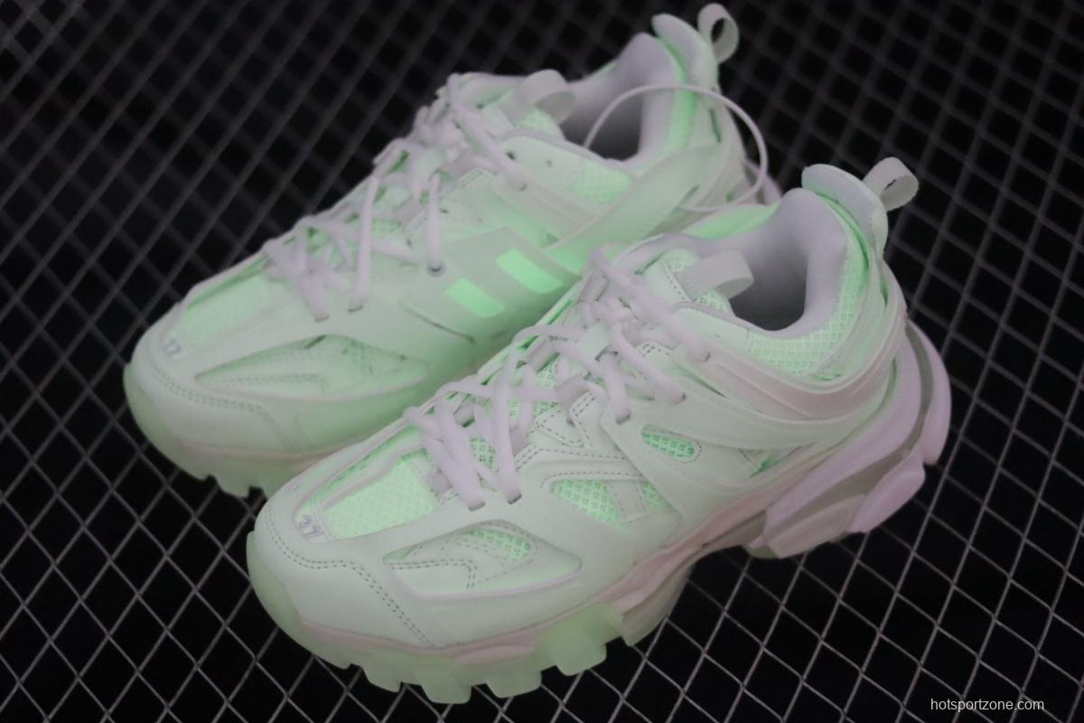 Balenciaga Sneaker Tess s.Gomma Res BI ALV/TIS EFF NUBUK/TIS E 2020 latest color matching luminous white trendy running shoes W3CR19000