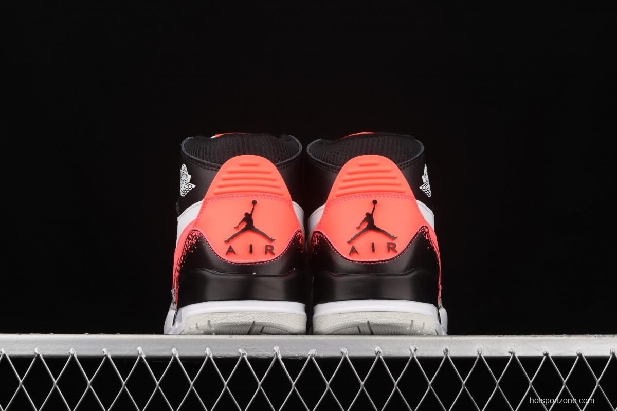 Jordan Legacy 312 white and black orange color matching Velcro three-in-one board shoes AQ4160-108