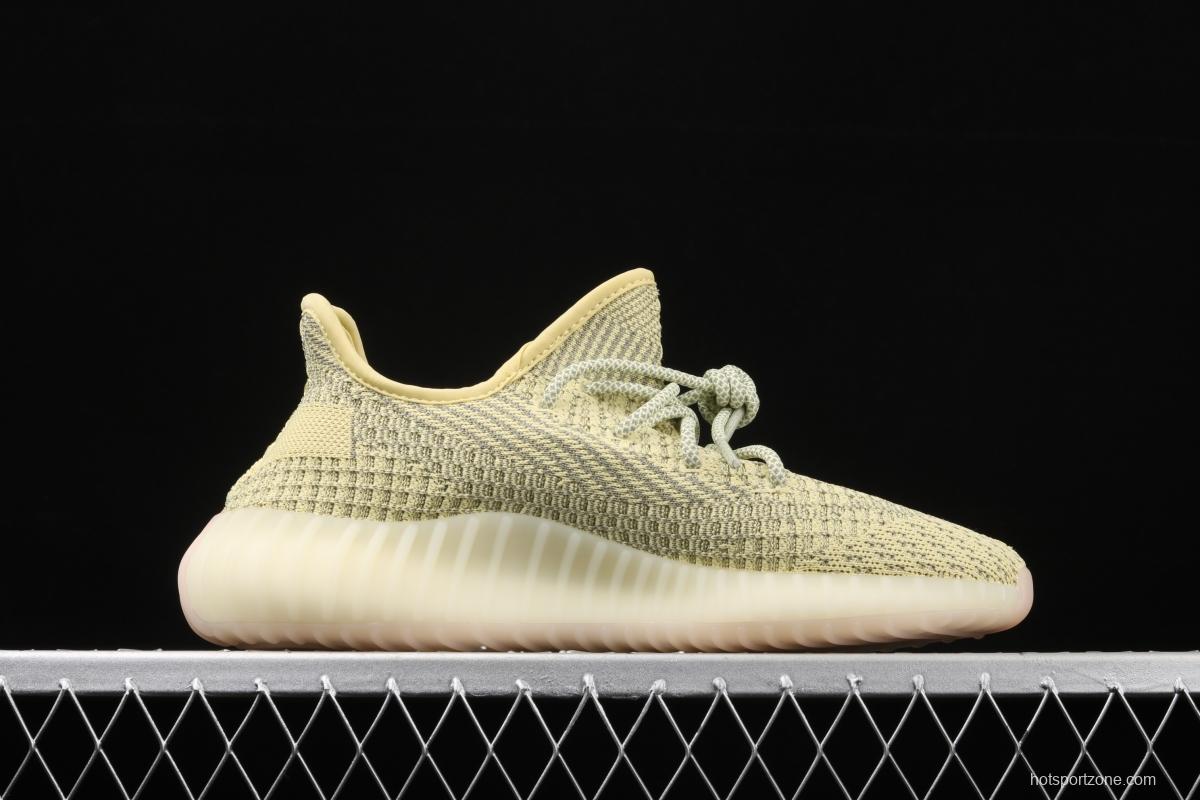 Adidas Yeezy 350 Boost V2 FV3255 Darth Coconut 350 second generation hollowed-out silk yellow star matching BASF popcorn