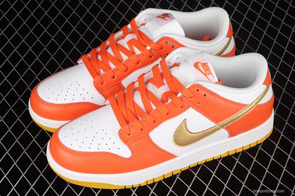 NIKE DUNK Low Golden Orange Platinum Orange SB rebound Fashion Leisure Board shoes DQ4690-800