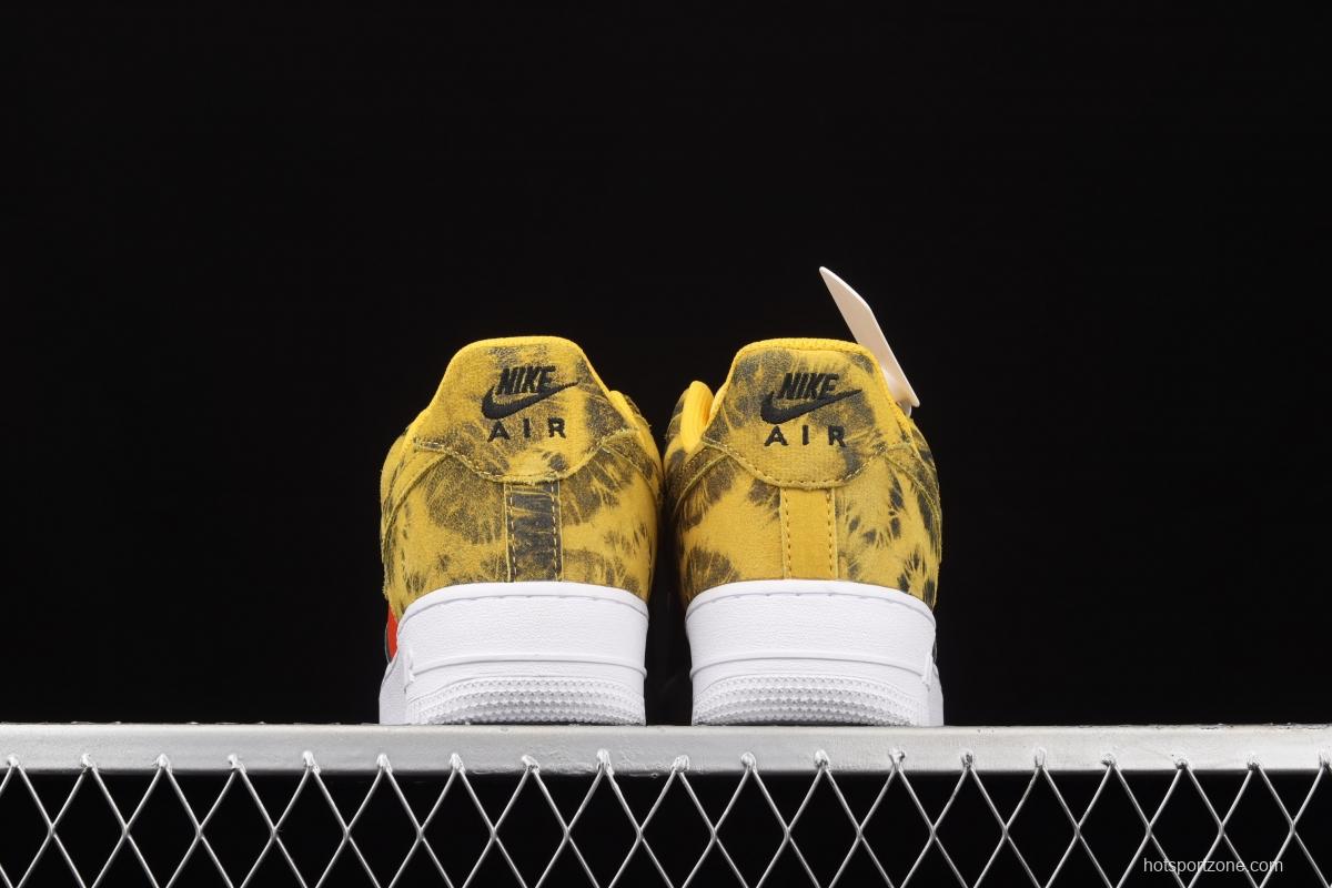 Air Force 1 Low Dark Sulphur yellow orange gray low top sports leisure board shoes CZ0337-700