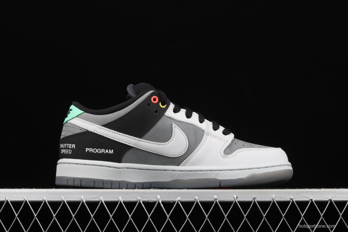 NIKE DUNK SB Low Pro ISO camera jointly named black and gray dunk series retro leisure sports skateboard shoes CV1659-001