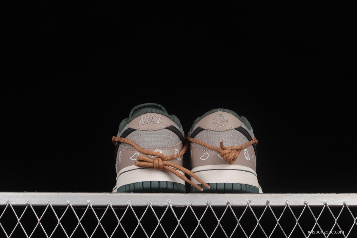 NIKE DUNK Low Retro Vibe style distressed deconstructed shoelaces tan SB low-top sneakers DH0957-100