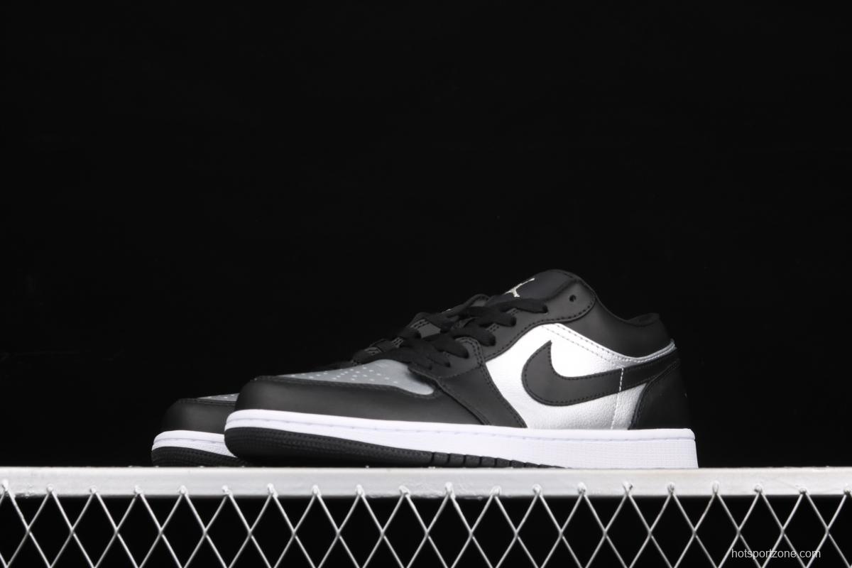 Air Jordan 1 Low low-top black silver culture leisure sports shoes DA5551-001