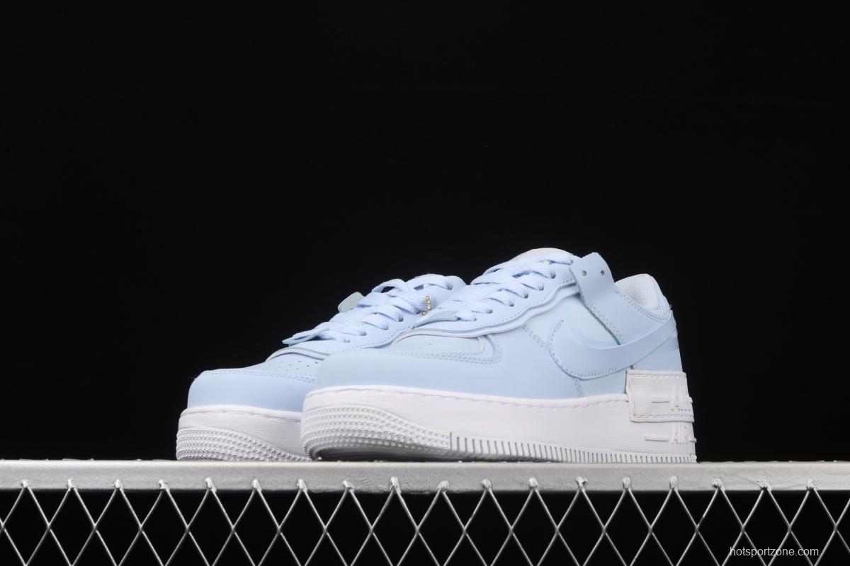 NIKE Air Force 1 ShAdidasow light weight heightened low-top board shoes CV3020-400