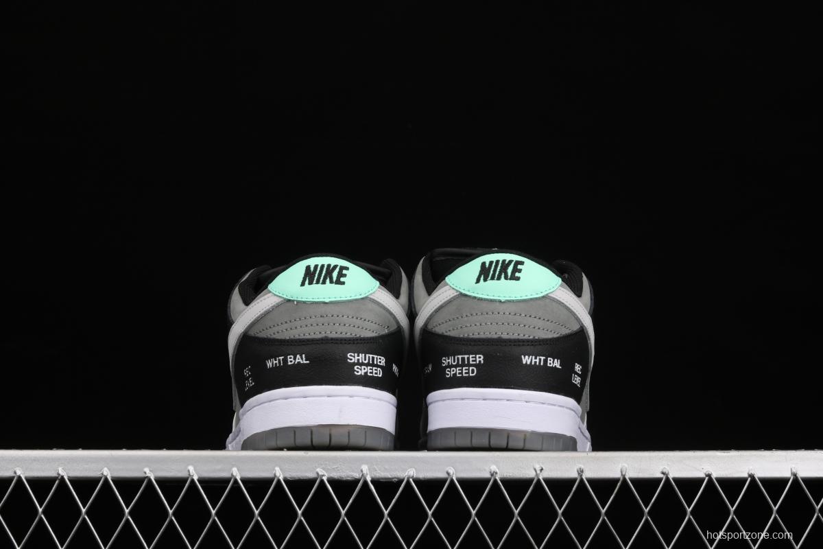 NIKE DUNK SB Low Pro ISO camera jointly named black and gray dunk series retro leisure sports skateboard shoes CV1659-001