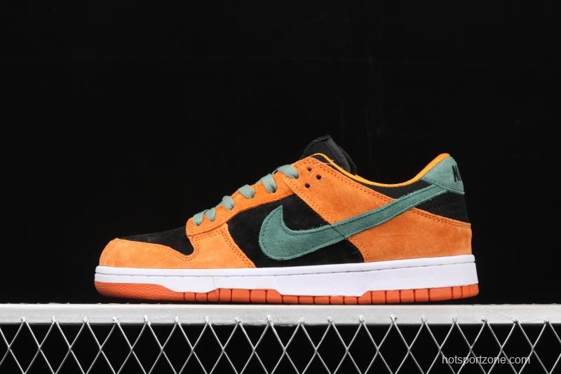 NIKE SB DUNK Low SP Ceramic dunk series carrot yellow and black low-side leisure sports skateboard shoes DA1469-001