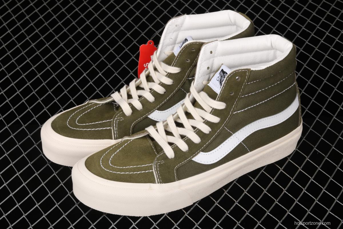 Vans SK8-Hi Vault OG army green high-top canvas shoes VN0OZE8XY