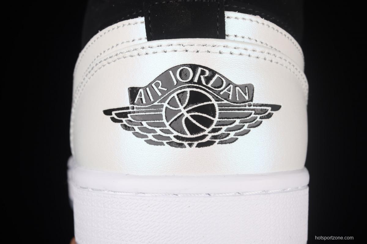 Air Jordan 1 black and white laser low side retro culture basketball shoes DH6931-001