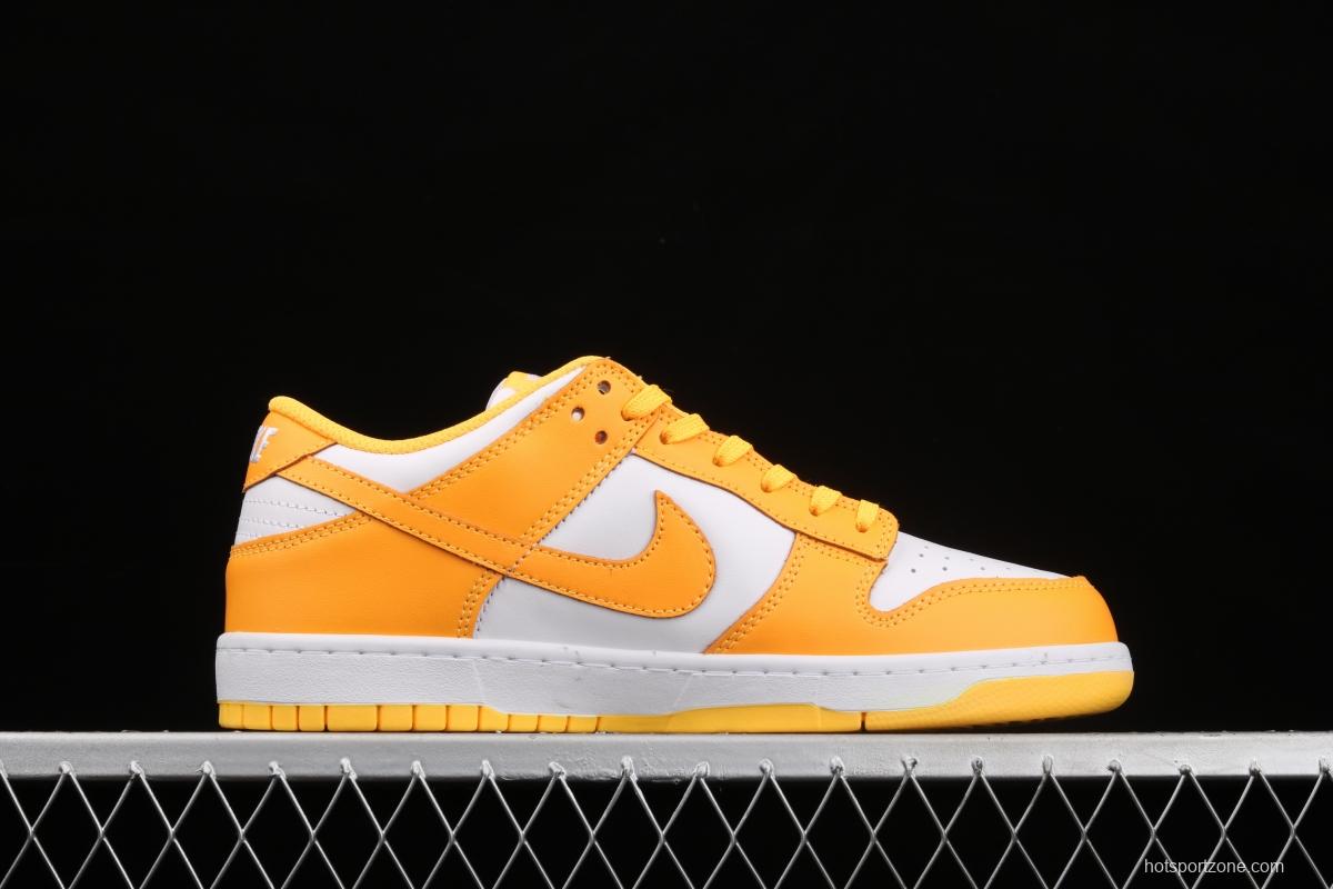 NIKE DUNK Low SB dunk series white and yellow color matching low-side leisure sports skateboard shoes DD1503-800