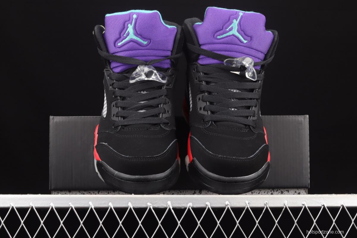 Air Jordan 5''Top 3' grape purple, black and red CZ1786-001
