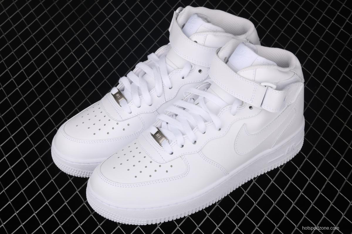 NIKE Air Force 1 Mid'07 Air Force all-white mid-top casual board shoes 315123-111,