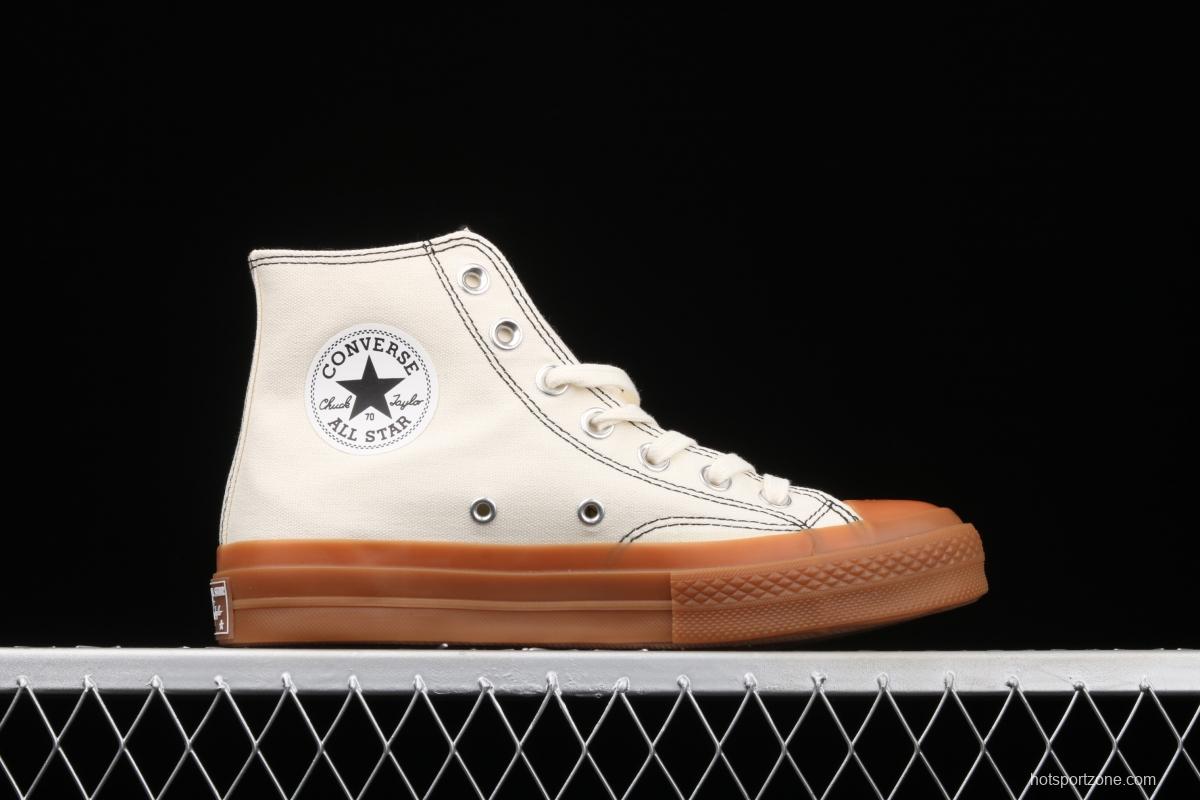 Converse All Star 70 Ouyang Nana same style raw rubber caramel milk tea high top casual board shoes 155497C