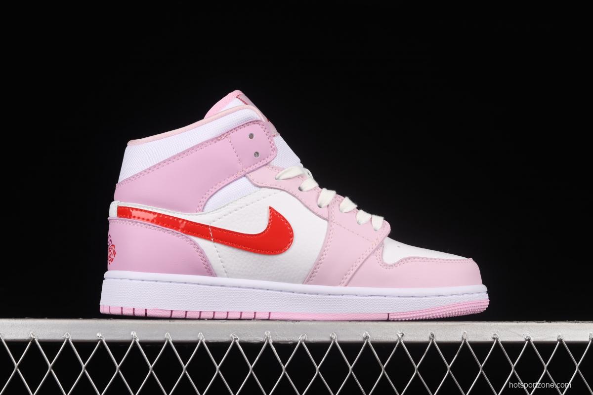 Air Jordan 1 Mid Valentine's Day Valentine's Day basketball shoes DR0174-500
