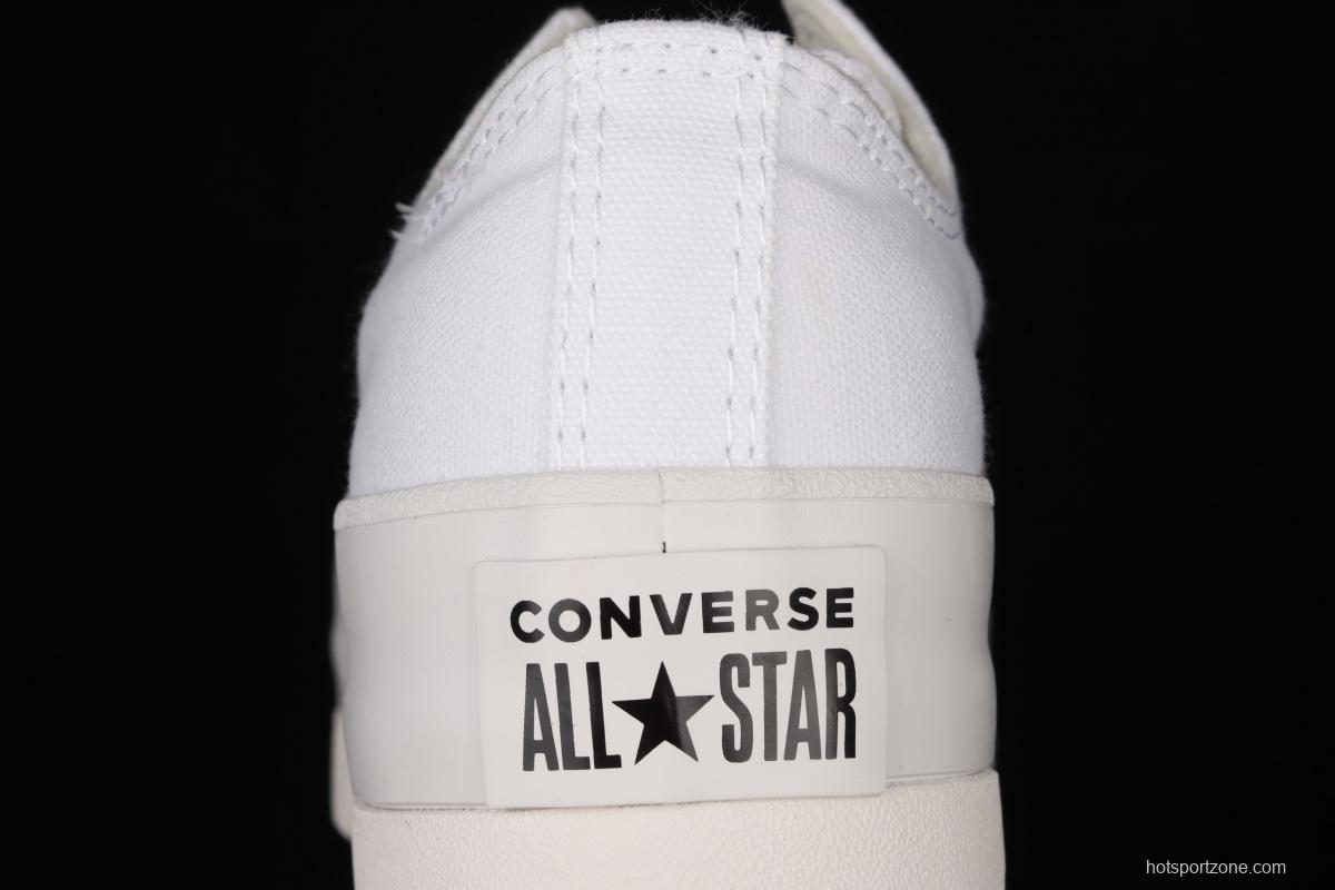 Converse Chuck Taylor All Star Lugged Move OX Converse black and white thick soled heightening shoes 567680C