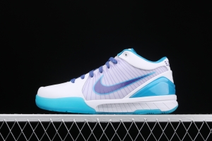 NIKE Zoom Kobe 4 ZK4 Kobe fourth generation Hornets low top men's basketball shoes AV6339-100