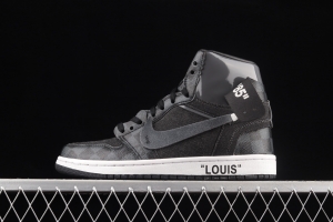 LV x Air Jordan 1 LV jointly customized # with presbyopia suitcase leather to create an exclusive Logo covered with shoes.