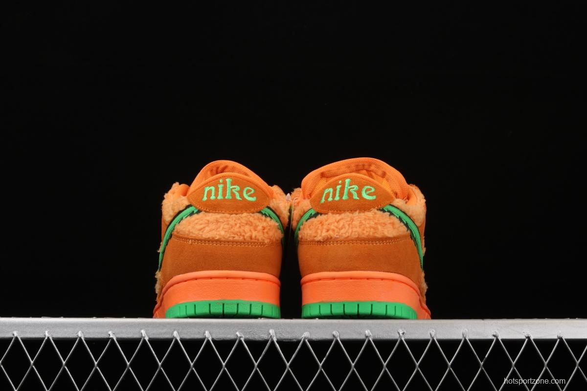 Grateful DeAdidas x NIKE SB DUNK Low Yellow Bear joint style yellow and green bear sports skateboard shoes CJ5378-800