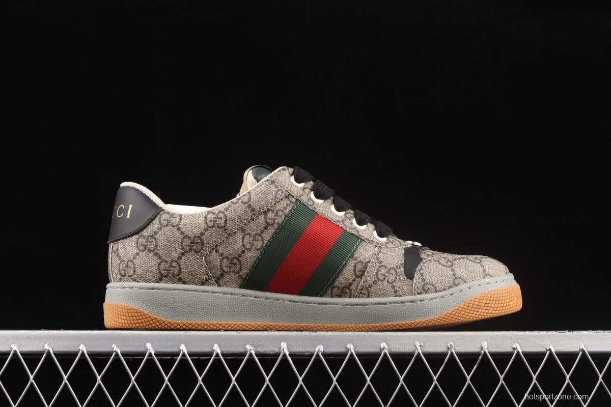 Gucci Distressed Screener Sneaker classic daddy shoes A39G09064