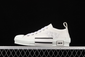 Authentic Dior B23 Oblique low Top Sneakers Dior CD ghosting low upper board shoes 3SH118YJR 063 White