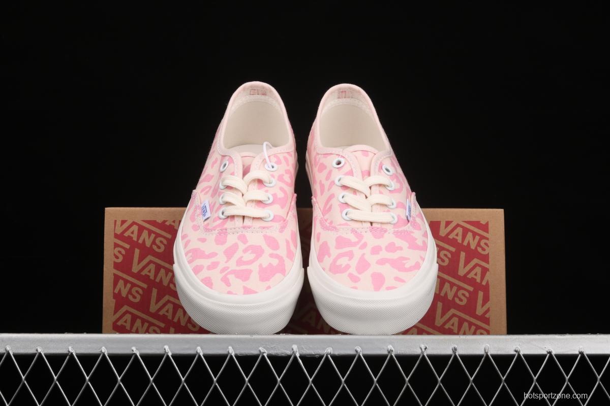 Vans Vault OG Authentic Lx high-end regional pink leopard pattern vulcanized canvas low-top casual board shoes VN0A38ENVL2