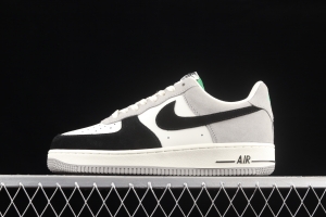 NIKE Air Force 1x 07 Low black, gray and green color matching low-top casual board shoes DQ2396-026