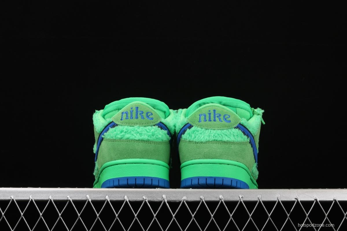 Grateful DeAdidas x NIKE SB DUNK Low Yellow Bear joint style green and blue bear sports skateboard shoes CJ5378-300