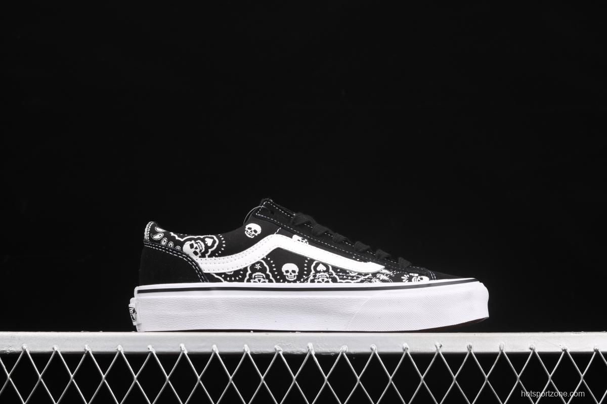 Vans Style 36 million skull print low side vulcanized canvas casual shoes VN0A4BVEN8K black skull