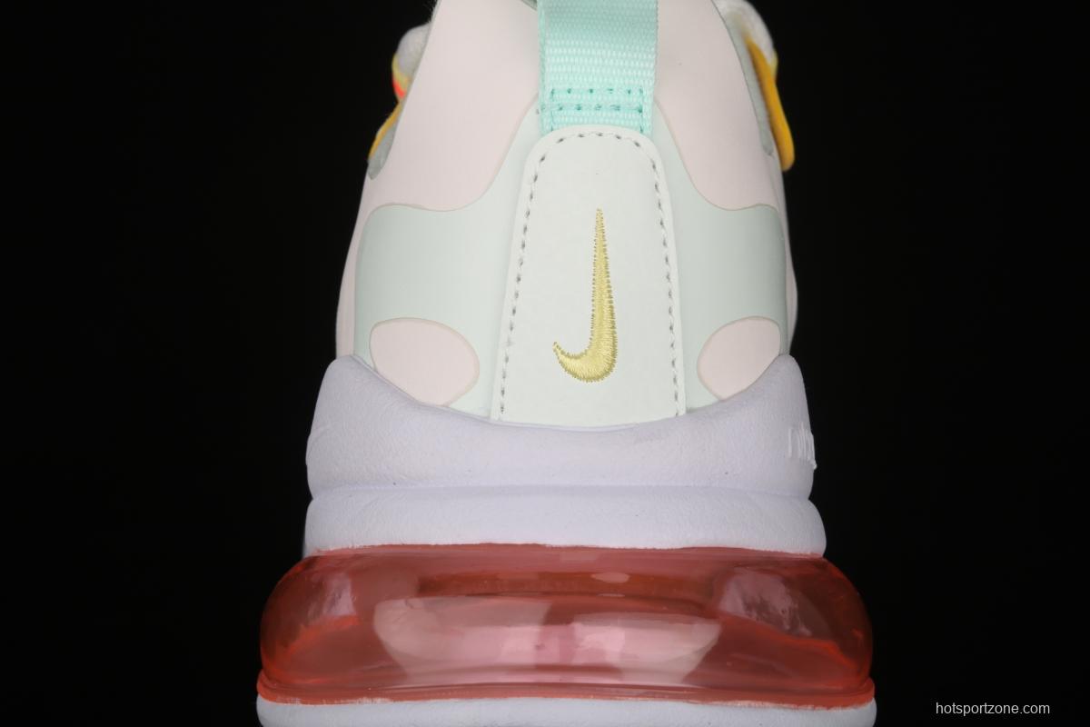 NIKE Air Max 270React new high frequency mesh hollowed-out half-palm air cushion running shoes CV8818-102