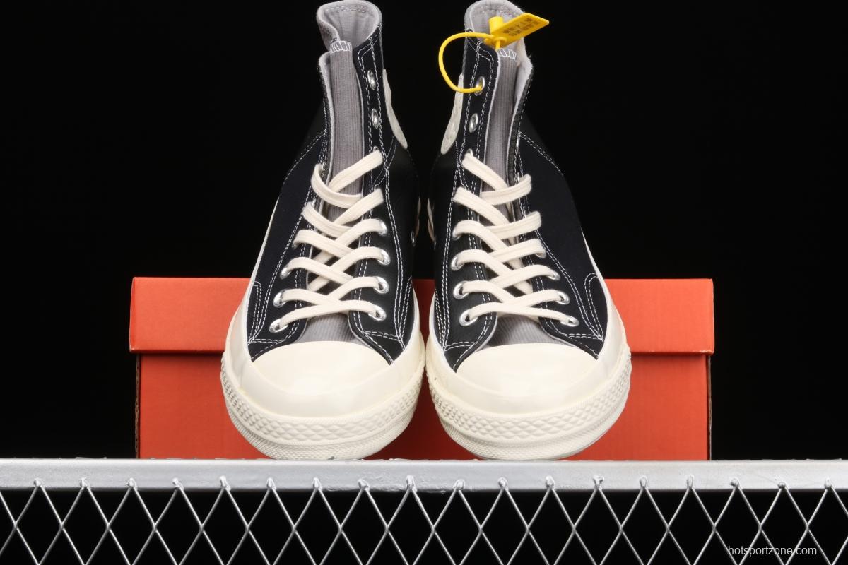Converse Chuck 70 Converse limited mixed material splicing high-top casual board shoes 163220C