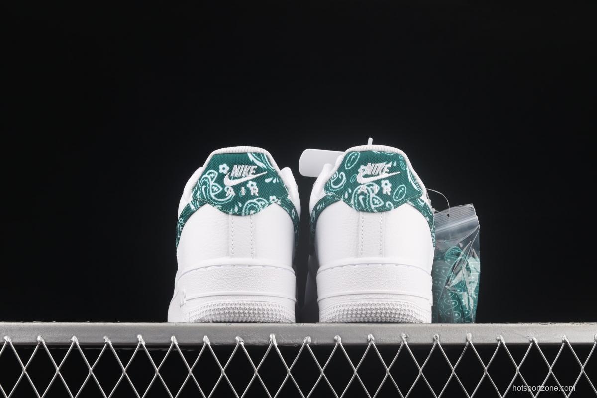 NIKE Air Force 1x07 Low white and green cashew flower low-top casual board shoes DH4406-102,