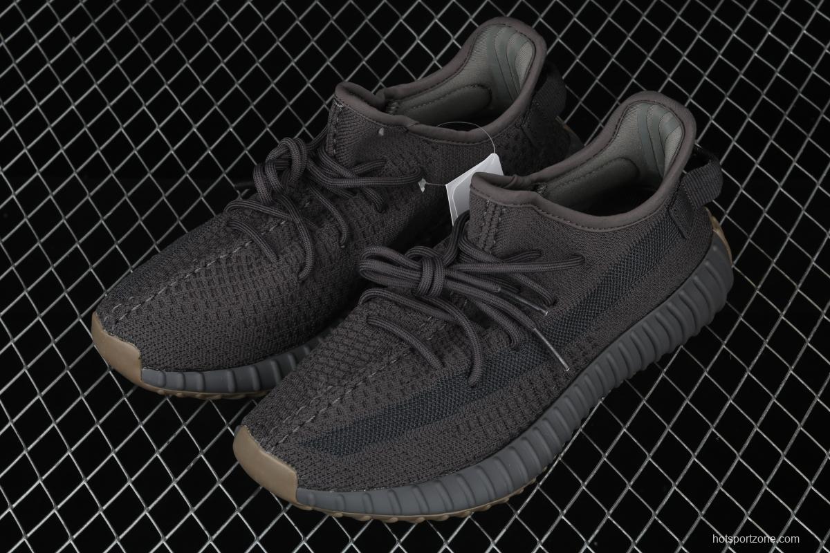 Adidas Yeezy Boost 350V2 Cinder FY2903 Darth Coconut 350 second generation hollowed-out side transparent rubber black angel color