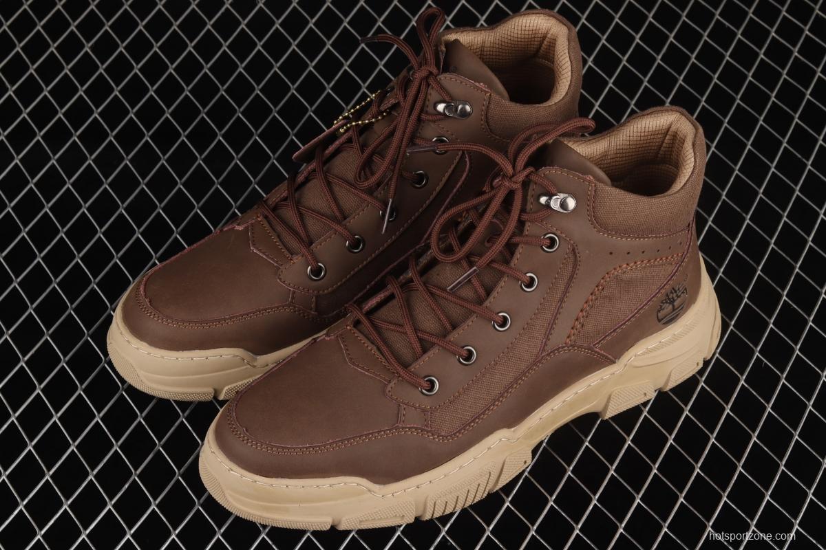 Timberland medium-top outdoor casual shoes TB10057COFFEE