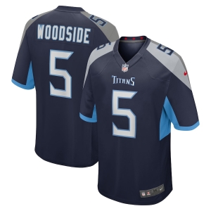 Men's Logan Woodside Navy Player Limited Team Jersey