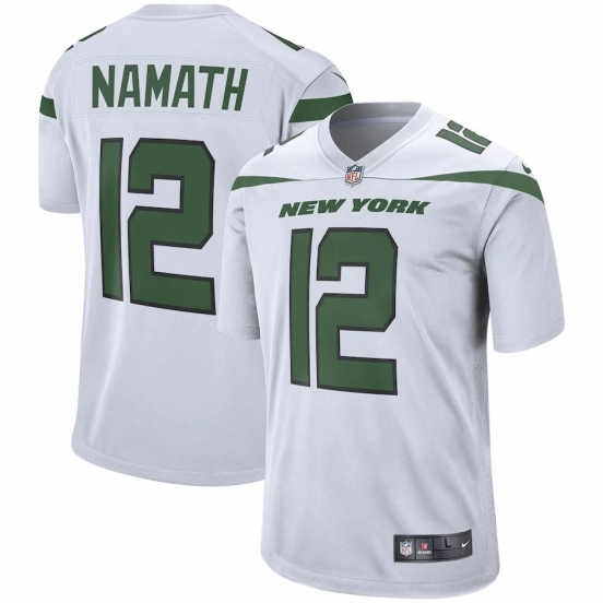 Men's Joe Namath Spotlight White Retired Player Limited Team Jersey