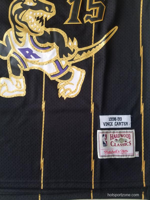 Vince Carter 15 1998-99 Throwback Classics Black Golden Edition Jersey