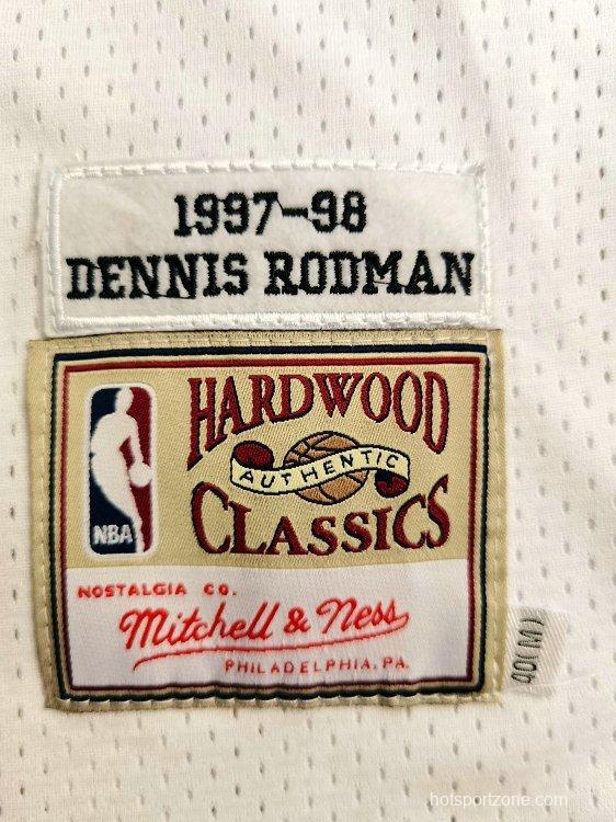 Men's Dennis Rodman White Retro Classic Team Jersey