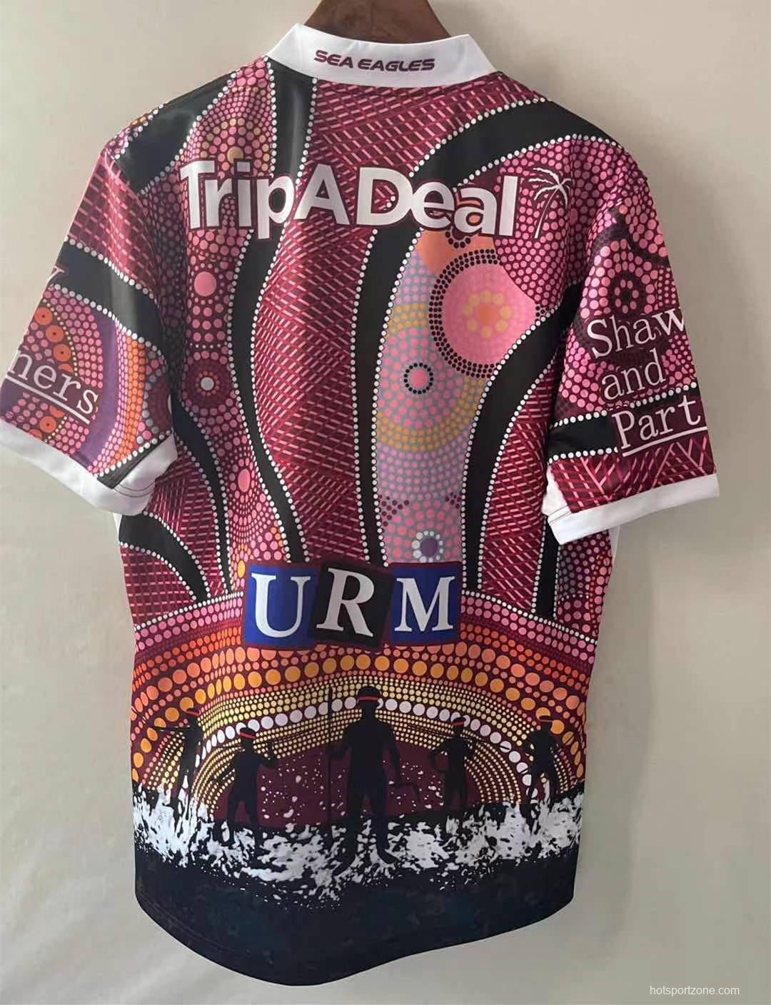 Manly Warringah Sea Eagles 2021 Mens Indigenous Rugby Jersey