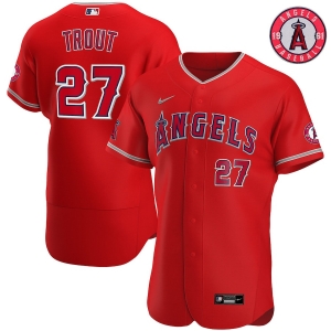 Men's Mike Trout Red Alternate 2020 Authentic Player Team Jersey