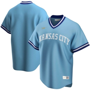 Youth Light Blue Road Cooperstown Collection Team Jersey