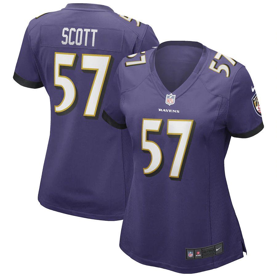 Women's Bart Scott Purple Retired Player Limited Team Jersey