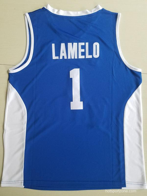 Lamelo Ball 1 Lithuania Vytautas Blue Basketball Jersey