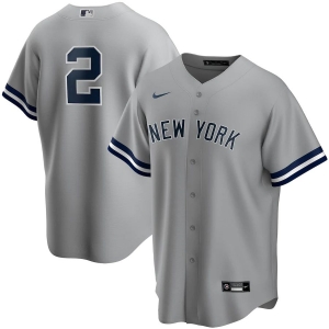 Men's Derek Jeter Gray Road Player Team Jersey