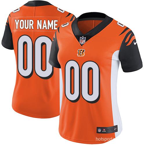 Women's Orange Alternate Custom Game Team Jersey
