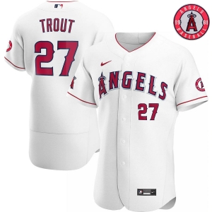 Men's Mike Trout White Home 2020 Authentic Player Team Jersey