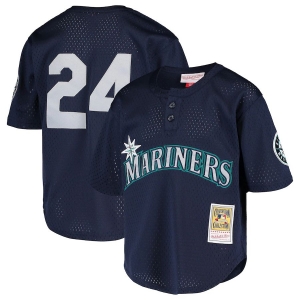 Youth Ken Griffey Jr. Navy Cooperstown Collection Mesh Batting Practice Throwback Jersey