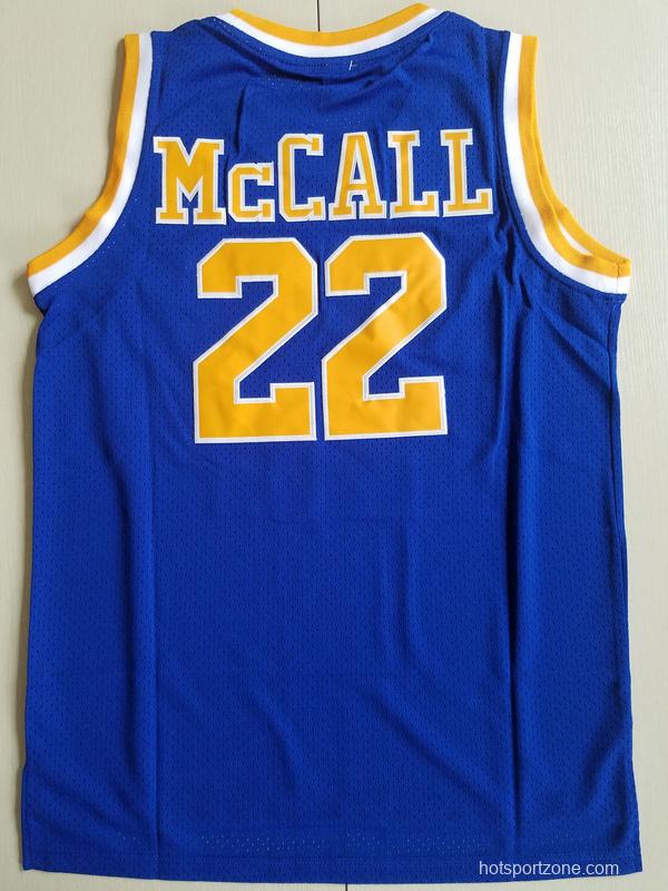Quincy McCall 22 Crenshaw High School Blue Basketball Jersey Love and Basketball