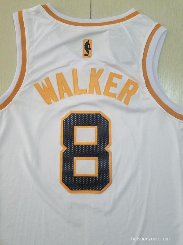 Kemba Walker 8 White Golden Edition Jersey