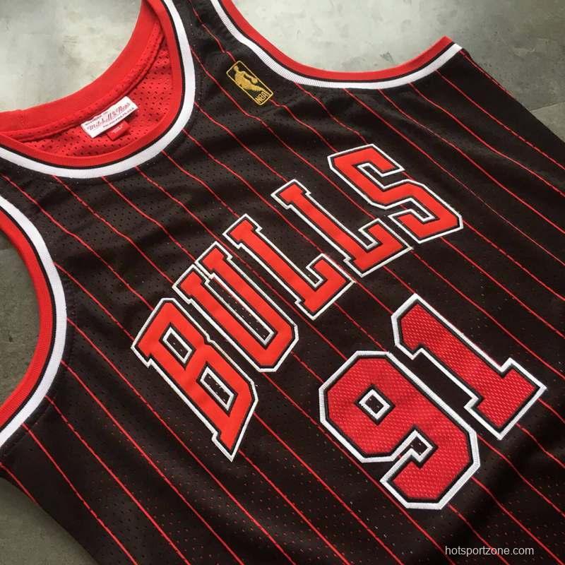 Men's Dennis Rodman Black Retro Classic Team Jersey